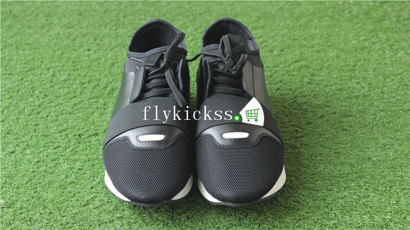Balenciaga Race Runner Trainers Black White